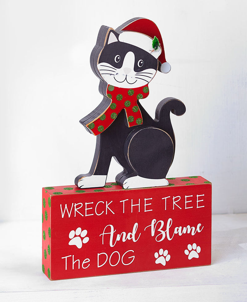 2-Pc. Holiday Pet Shelf Sitter and Sign Set