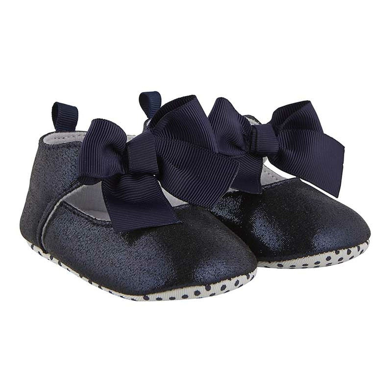 Baby Girl Shoes - Metallic Navy