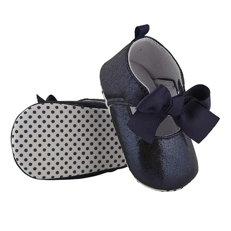 Baby Girl Shoes - Metallic Navy