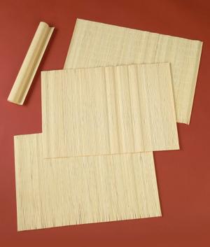 Roll-Up Bamboo Placemats - Set of 4