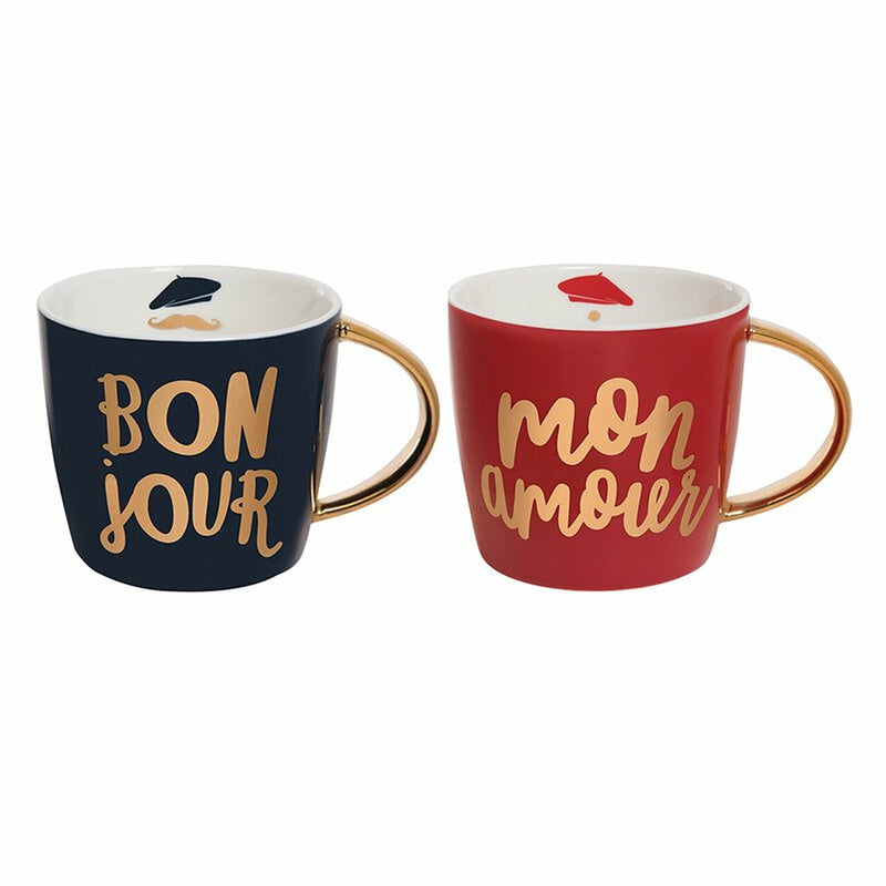 Coffee Mug Set - Mo amour/Bonjour