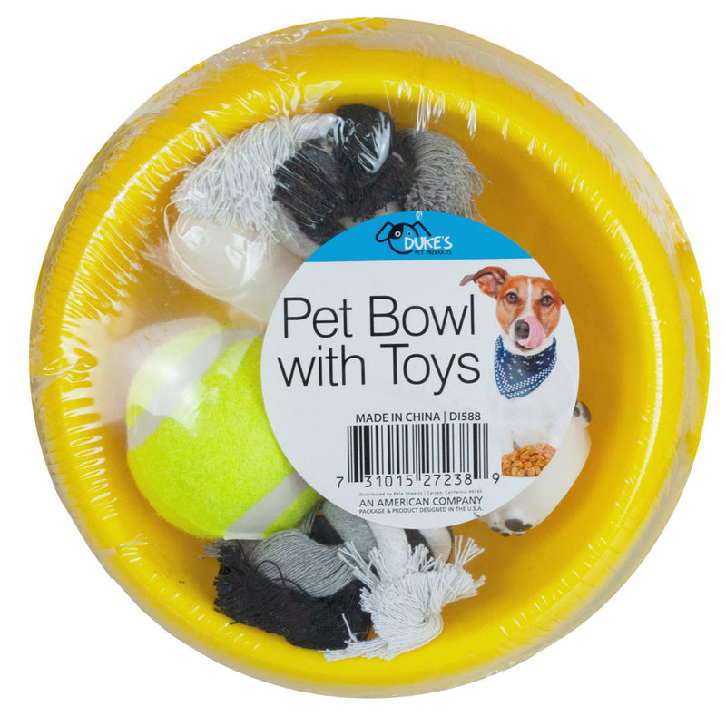 Dog Bowl W/Toys