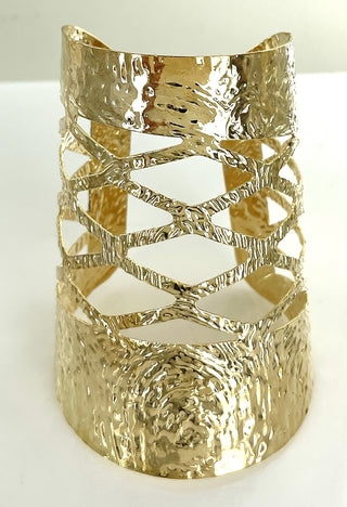 Golden Cut Out Fashion Cut Bracelet