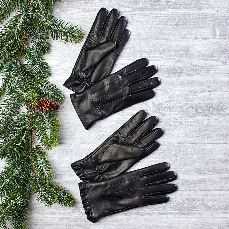 Ladies Fleece-Lined Leather Gloves