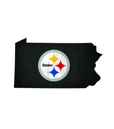 NFL Pittsburgh Steelers State Wood Sign