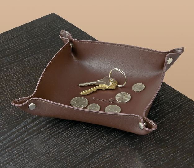 PORTABLE BROWN SNAP VALET TRAY