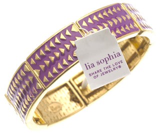 PURPLE & GOLD STRETCH BRACELET