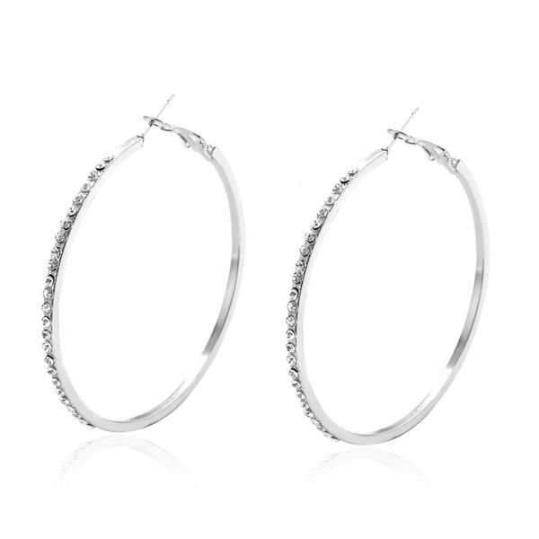 Rhinestone Hoop Earrings