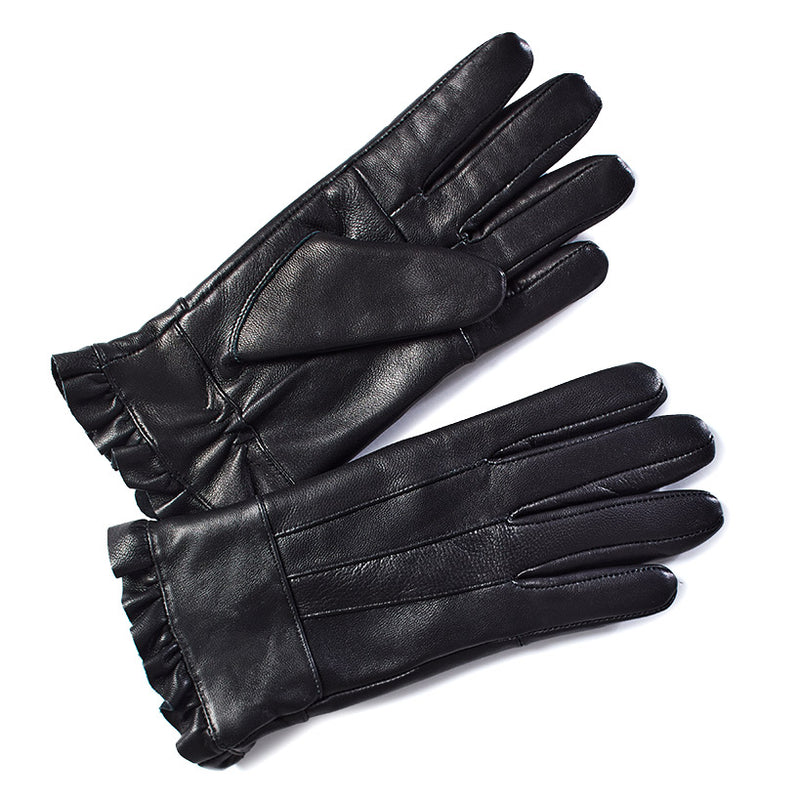 Ladies Fleece-Lined Leather Gloves