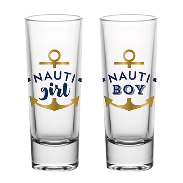 Shot Glass Set - Nauti Girl/Boy