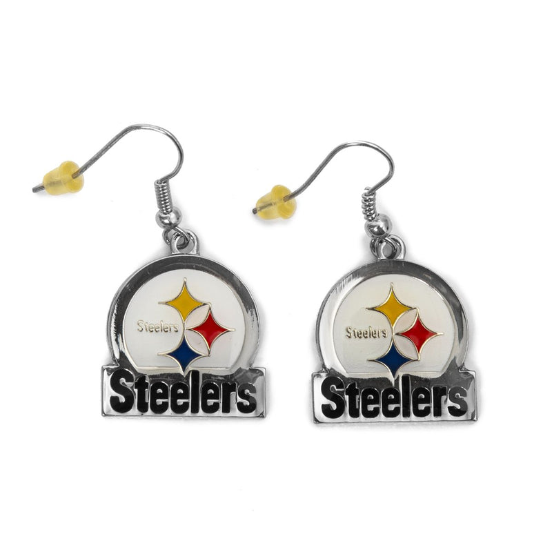 Pittsburgh Steelers Circle Bar Earrings