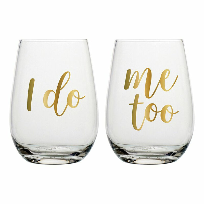 Wine Glass Set - I Do, Me Too