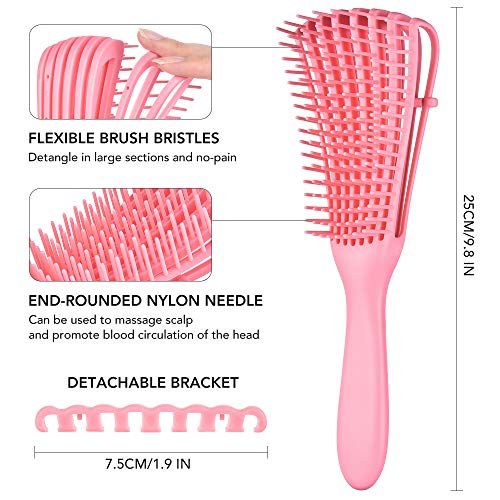 3 Piece Detangling Hair Brush Set