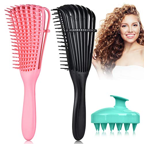 3 Piece Detangling Hair Brush Set