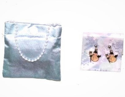 Snowman Earrings with Jewelry Pouch